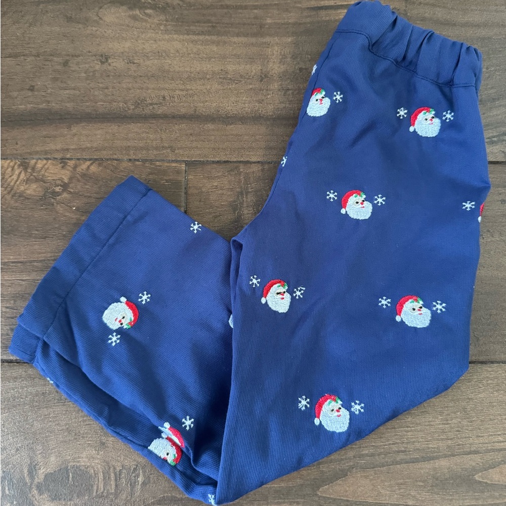 Smockingbird Embroidered Boys Santa Christmas Pants